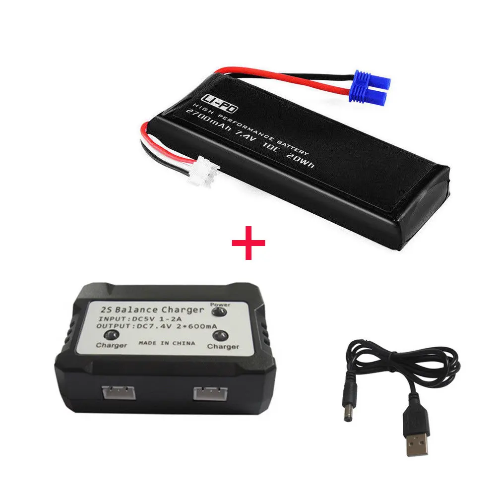 US 10C 7,4 V 2700mAh Li-po Аккумуляторная батарея для Hubsan H501S H501A X4 Quad аксессуар