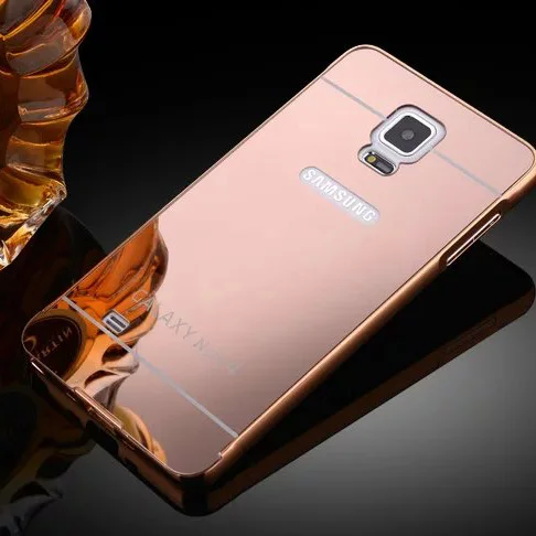 Новый Зеркальный Алюминиевый чехол для Samsung Galaxy Note 4 Note4 N9100 металлическая рамка