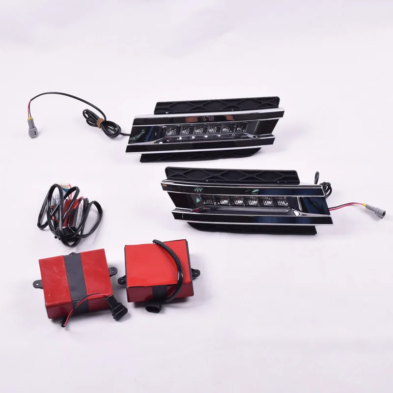 QINYI 1 комплект для Mercedes Benz X164 GL320 GL350 GL450 2006 2007 2009 светодиодный DRL Габаритные огни с ABS