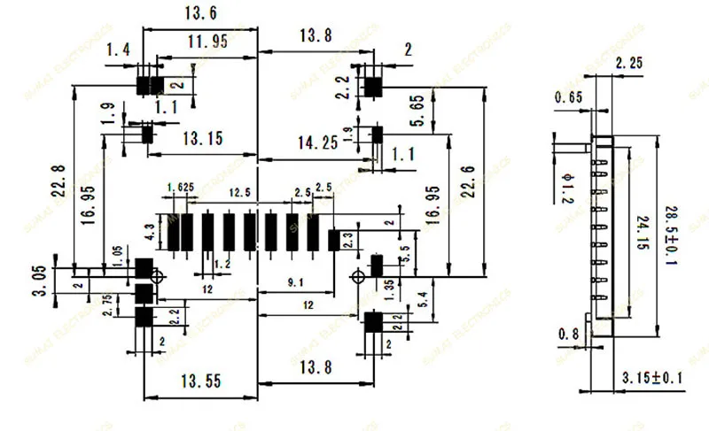 5 шт./лот новинка держатель для sd-карты разъем слот памяти Sockect внутренняя пайка