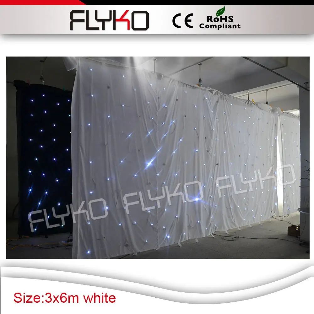 3x6 м белая ткань звезда twilking световые шторы белые одноцветные светодиоды led