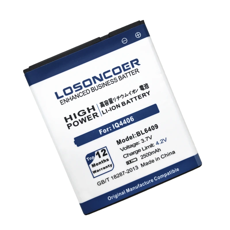Высококачественный аккумулятор LOSONCOER BL6409 BL 2500 для Fly IQ4406 IQ 6409 4406 мАч | Мобильные