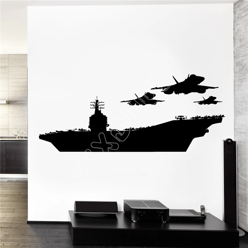 WXDUUZ настенные виниловые обои авианосец Летающий реактивный гарантированное