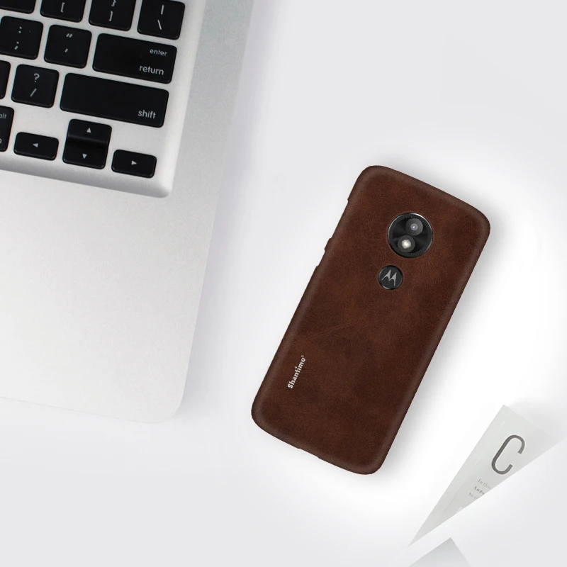 Brown Роскошный Винтажный чехол из искусственной кожи чехол для Motorola Moto E5 чехол для телефона для Motorola Moto E5 Plus, чехол в деловом стиле - Цвет: Brown