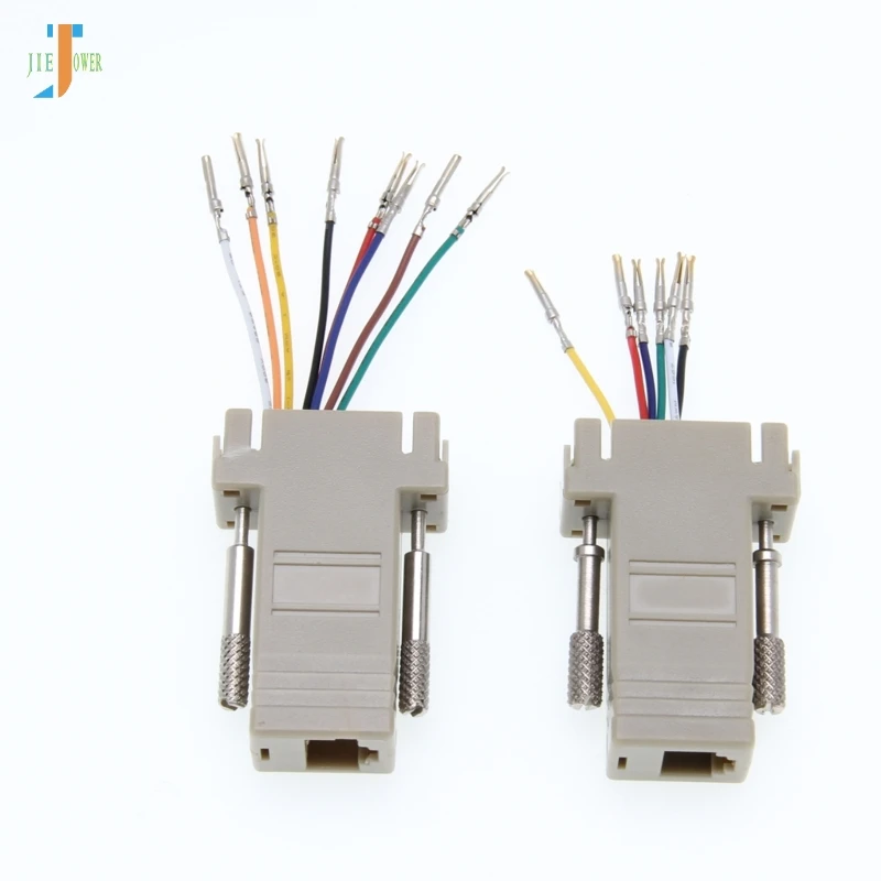 Адаптер 500 шт./лот DB9 Мама к RJ12 RJ45 мама dp9 для подключения компьютера 9-контактного