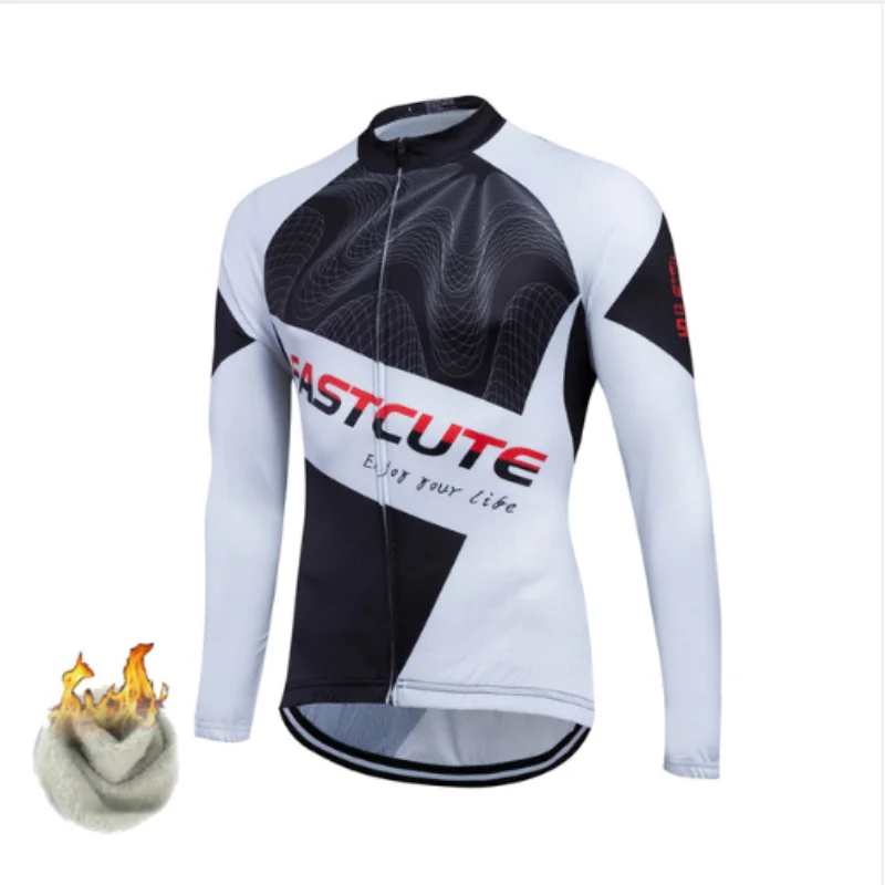 FUALRNY новая мужская одежда для велоспорта Pro Team Зима Велоспорт Джерси с длинным