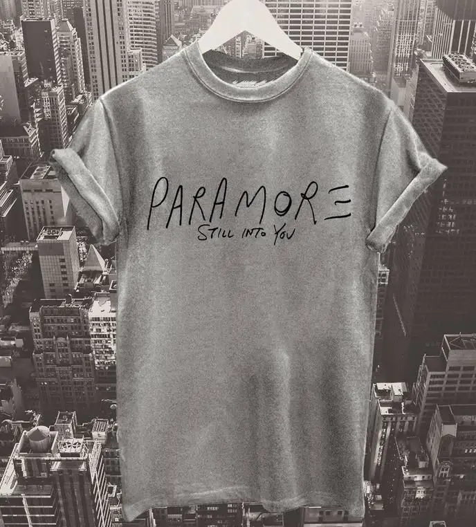 Paramore по прежнему в вас с буквенным принтом для женщин футболка хлопок свободный