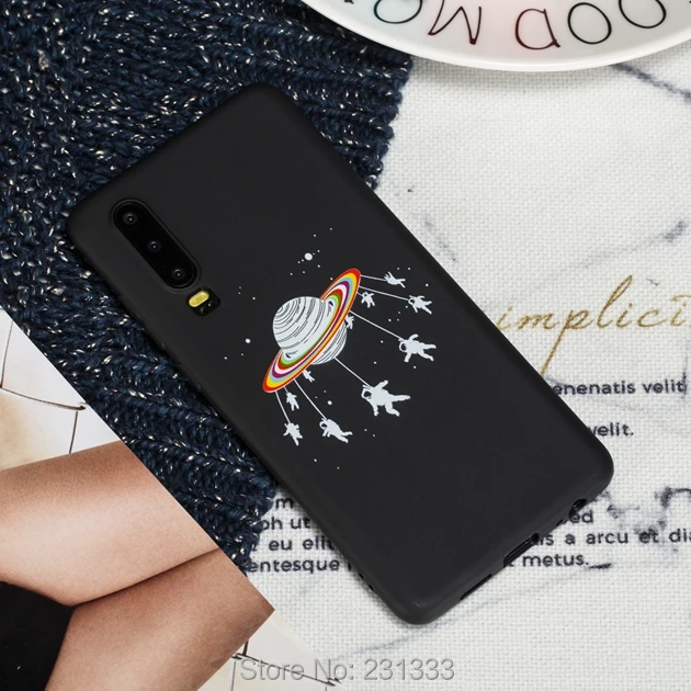 Матовый из ТПУ мягкий чехол с рисунком для Huawei P30 PRO P8 LITE 2017 P10 P20 Y5 2018 Mate 20 Pro Y9 Y6 2019