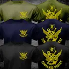 Французский спецназ военно-морской плавает лягушка Для мужчин коммандос Hubert морской 2019 Новая брендовая одежда Для мужчин; О до образный вырез; Неоновые футболки