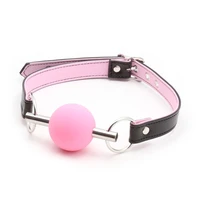 adult slave sm toy harness silicone ball open mouth gag sm bondage fetish mouth restraints sex toy for woman exotic accessories