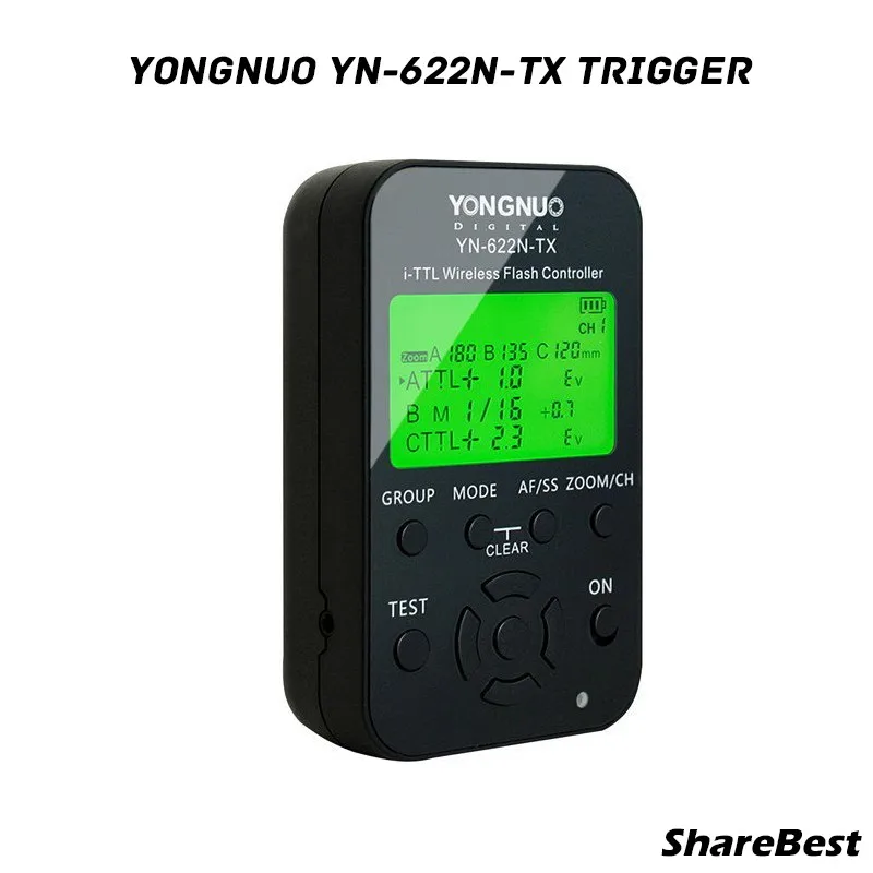 YONGNUO yn-622n-tx yn622n-tx YN 622N TX I-TTL ЖК-дисплей Беспроводной флэш контроллер Беспроводной вспышка триггера приемопередатчик для цифровых зеркальных фотокамер Nikon