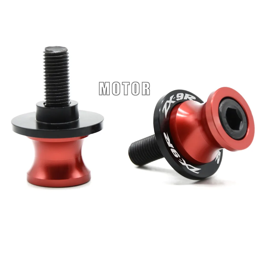 Red 10mm 10 мм маятник слайдер мотоциклетная подставка для Kawasaki Ninja ZX-9R ZX900 1998-2003 ZX9R ZX 9R 9 R 900 поворотный рычаг винты крышка - Цвет: Red 10mm