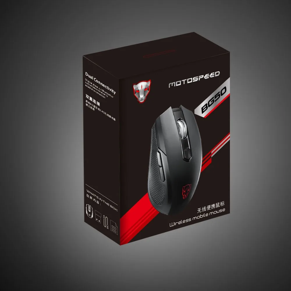 MOTOSPEEDBG50 Bluetooth Беспроводная игровая мышь 2400 dpi оптическая эргономичная профессиональная Портативная USB мышь для геймера компьютера ПК ноутбука