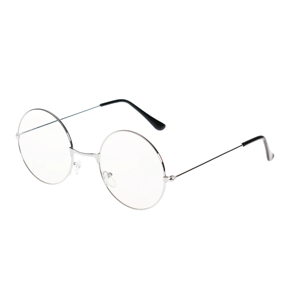

2019 New Arrival Man Woman Retro Large Round Glasses Transparent Metal eyeglass frame Black Silver Gold Spectacles Eyeglasses