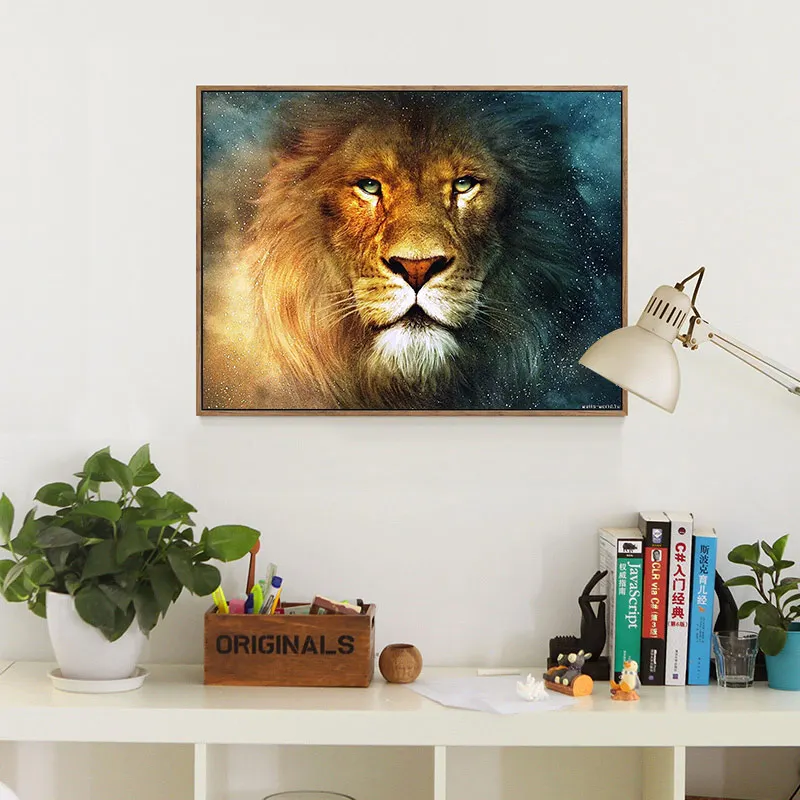 Meian, 40x50 см, вышивка в виде льва, полная картина для рукоделия, вышивка крестом, наборы, 14CT вышивка крестом, наборы для вышивания, VS-49