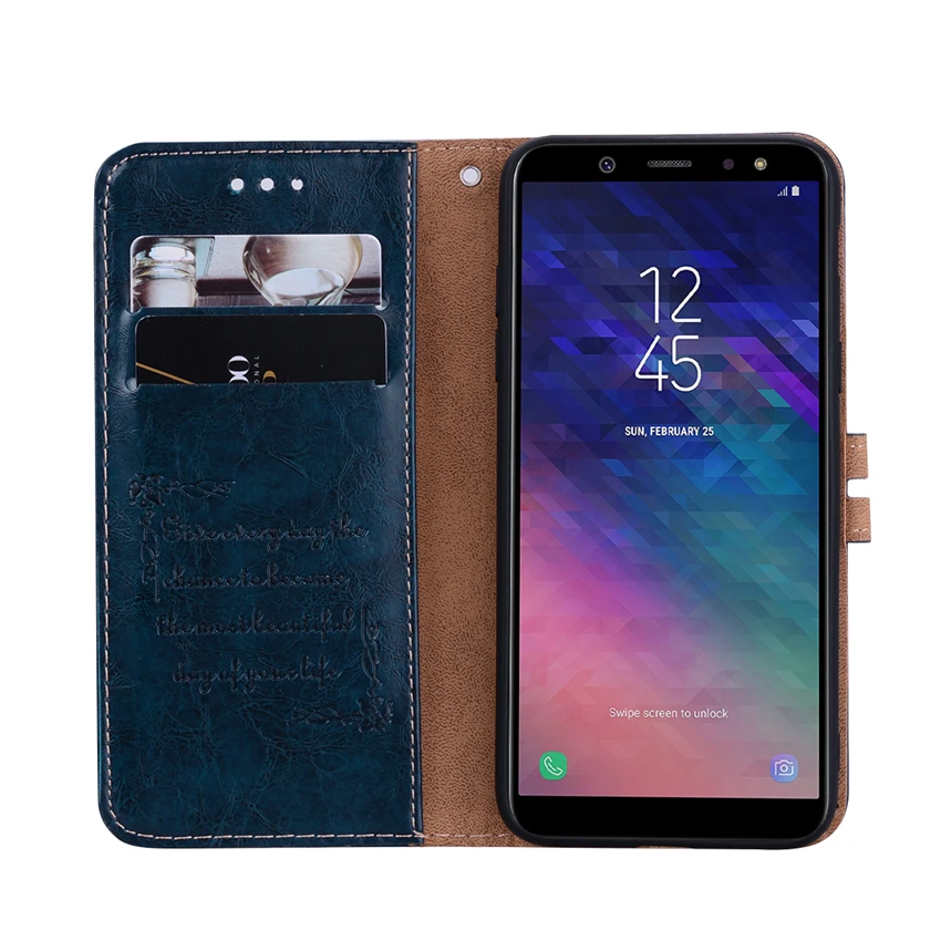 Кожаный чехол с откидывающейся крышкой для Samsung Galaxy S7 край S8 S9 A6 A7 A8 J8 J2 J6 J4 плюс A3 A5 J3 J5 J7 Neo Core Grand Prime