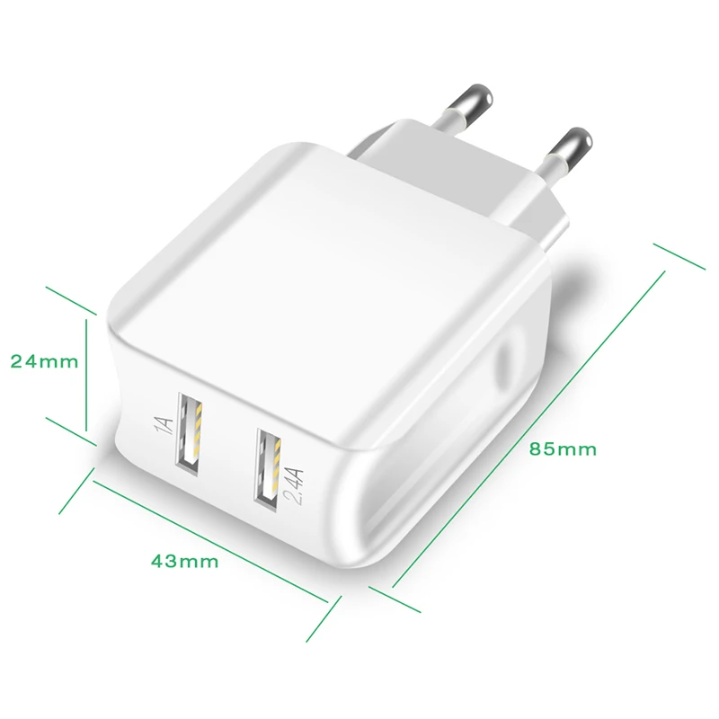 Сетевое зарядное устройство Suntaiho универсальное с двумя usb портами для