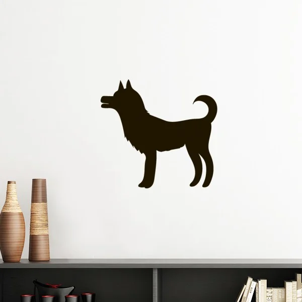 

Black Dog Cute Animal Portrayal Silhouette Removable Wall Sticker Art Decals Mural DIY Wallpaper for Room Decal