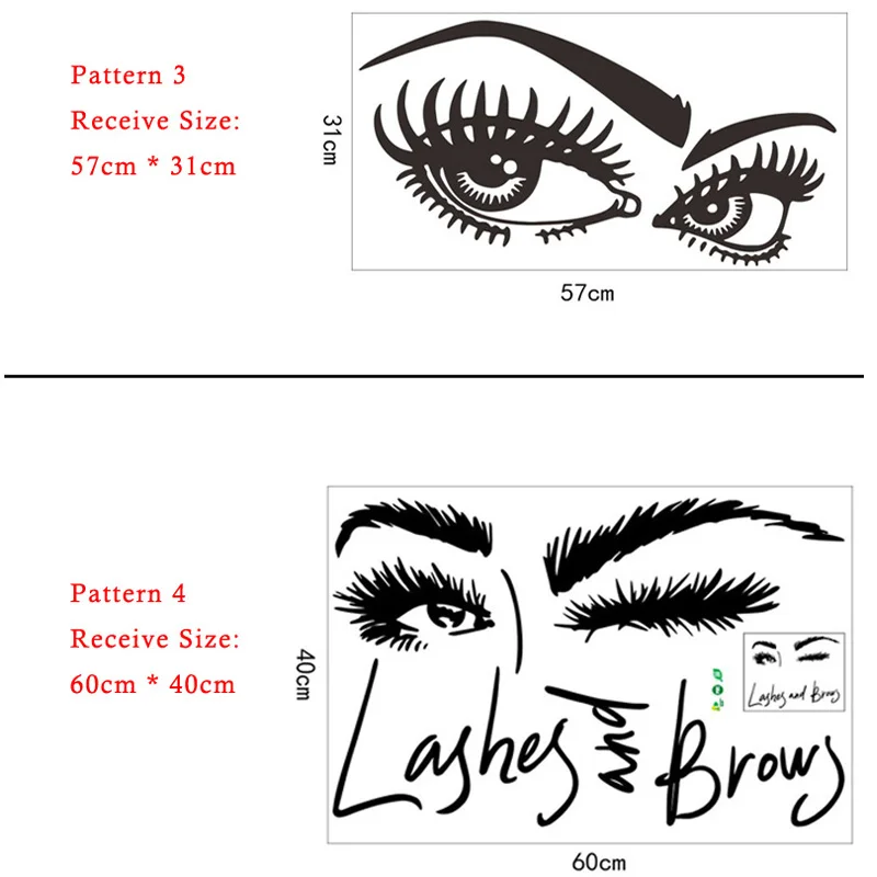 Красивые ресницы настенные Стикеры с большими глазами для девочек украшения
