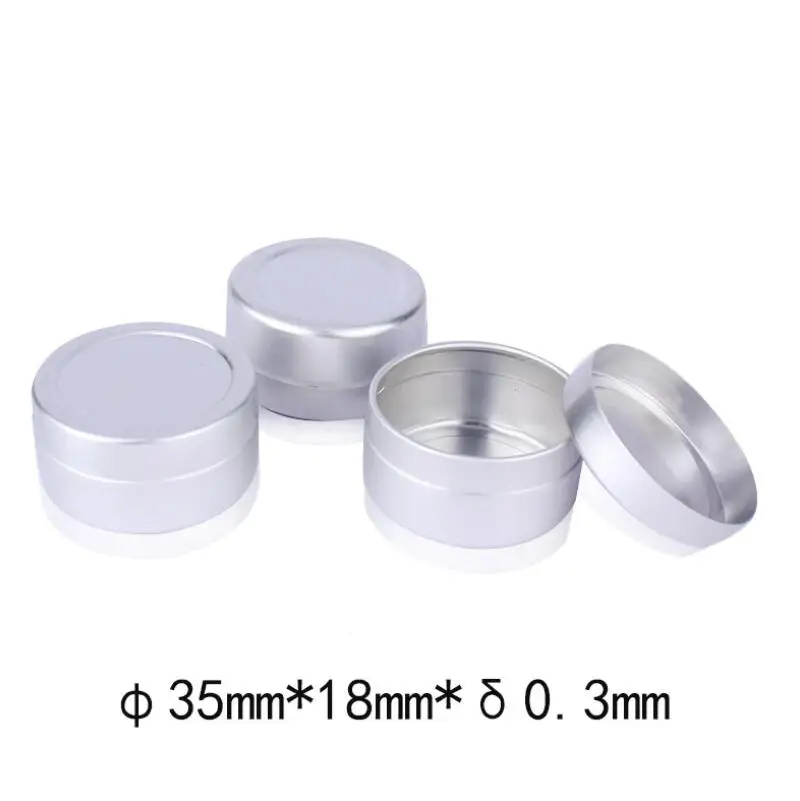 

Empty Cosmetic Sample Cream Container Aluminum Lip Balm Jars Tin Storage Containers Pot LX5267