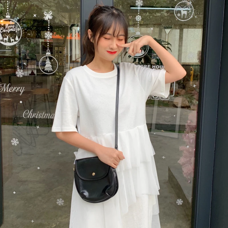 

Women Korean maxi Dress Woman Casual Pleated Dress Summer Dresses vestidos de verano Party Ankle Length Dress For Women