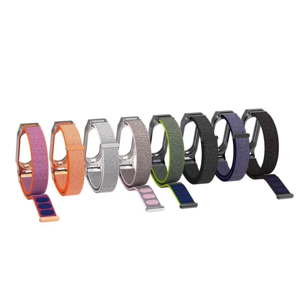 Нейлоновый спортивный ремешок для Xiaomi MiBand 2 на запястье Miband Mi Band регулируемый