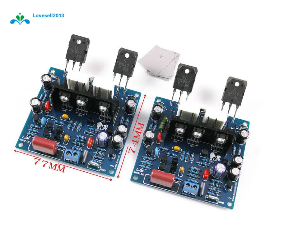 

2PCS MX50 SE 100WX2 Dual Channels Audio Power amplifiers Board Diy Kit NEW