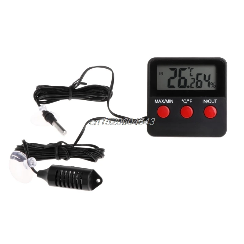 Цифровой ЖК термометр гигрометр с дистанционным датчиком для аквариума рептилий