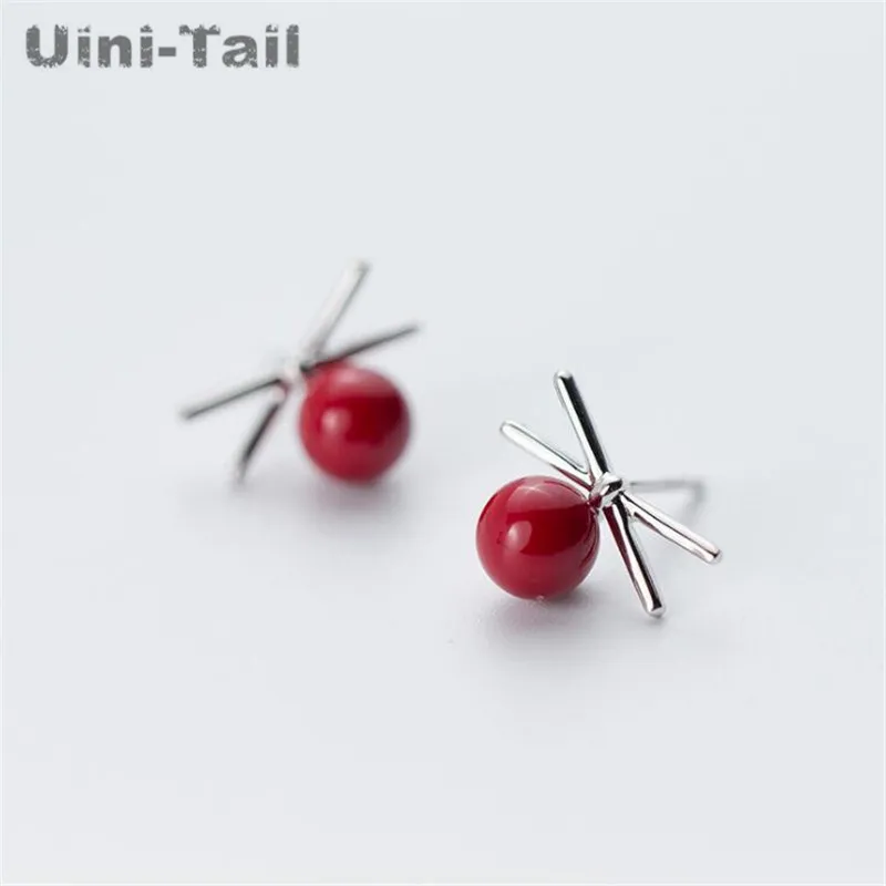 Uini Tail/новые серьги из стерлингового серебра 925 пробы в Корейском стиле с милым