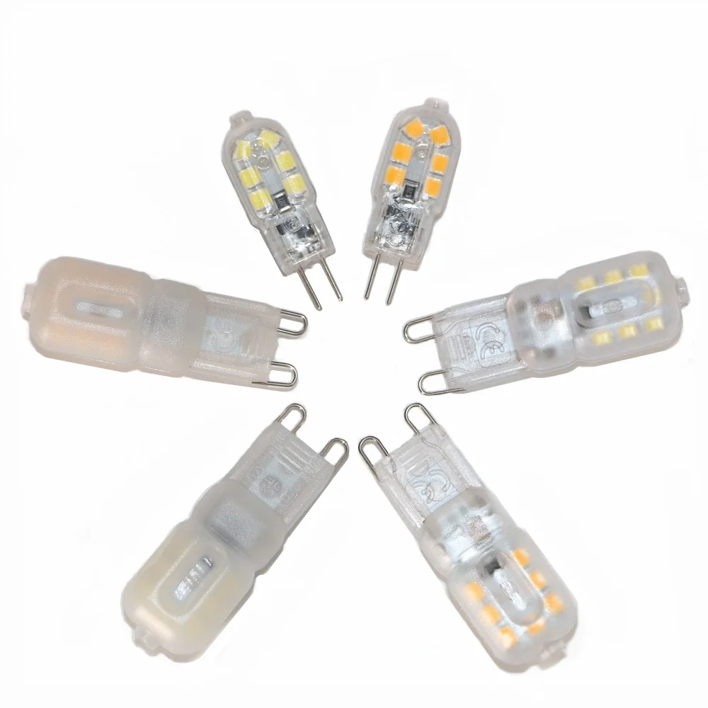 Светодиодная мини лампа G4 G9 SMD2835 3 Вт/5 Вт 220 В переменного тока 12 постоянного