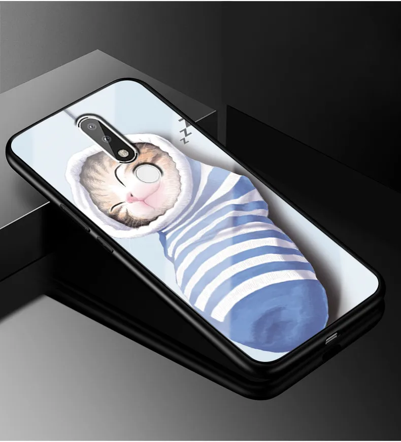 31 Для Nokia 5,1 Plus чехол X5 PC пластиковый чехол из закаленного стекла для телефона черный ТПУ бампер чехол для Nokia 5,1 Plus чехол для Nokia X5 X 5 - Цвет: 31
