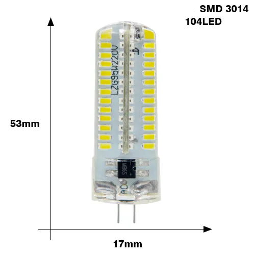 Светодиодный силиконовый мини кукурузная лампочка переменного тока 220V G4