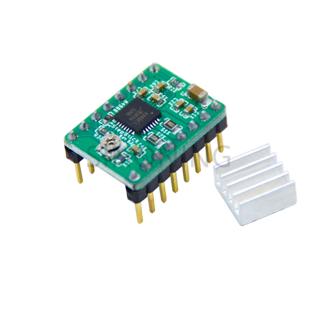 Шаговый Драйвер Reprap A4988 модуль шагового двигателя с радиатором 1 шт.|Детали и