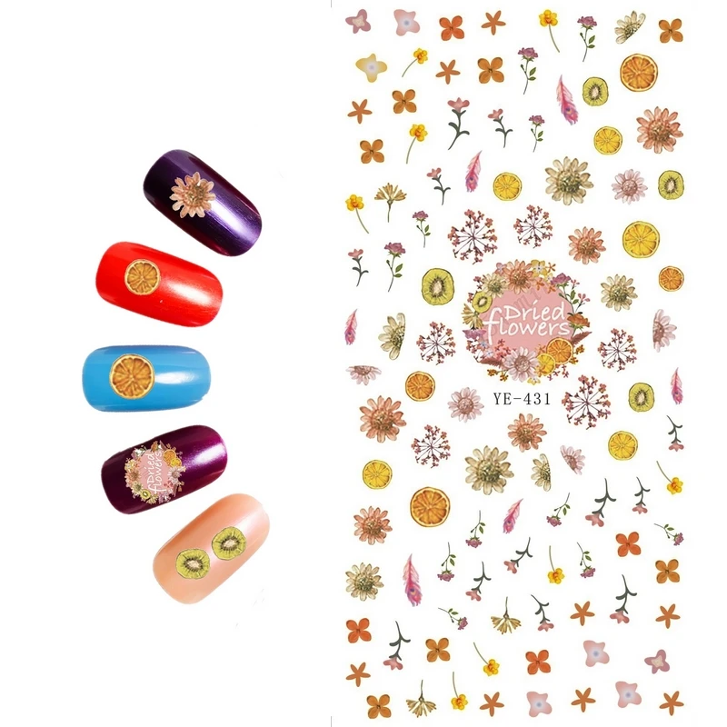 Uprettego дизайн ногтей Красота водная наклейка слайдер наклейки на ногти цветок