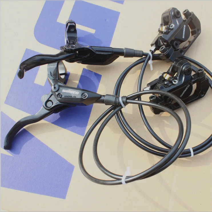 Гидравлический тормоз Shimano BR M395 BL M396 передняя 85 см и задняя 130 черный