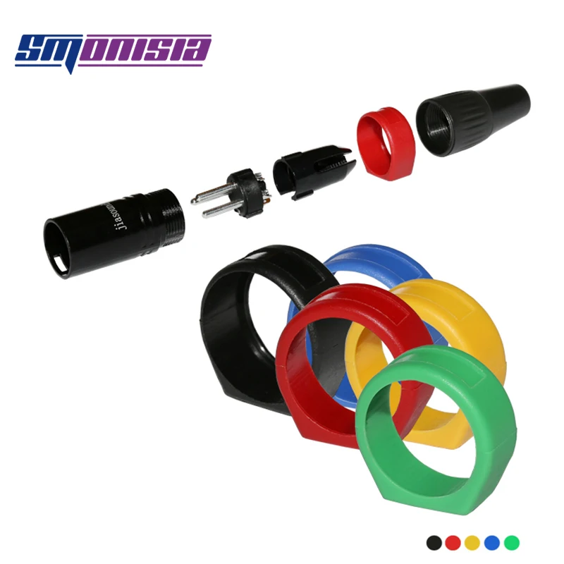 Smonisia 10 шт. XLR штекер 905B цветное кольцо многоцветный аудио сбалансированный разъем