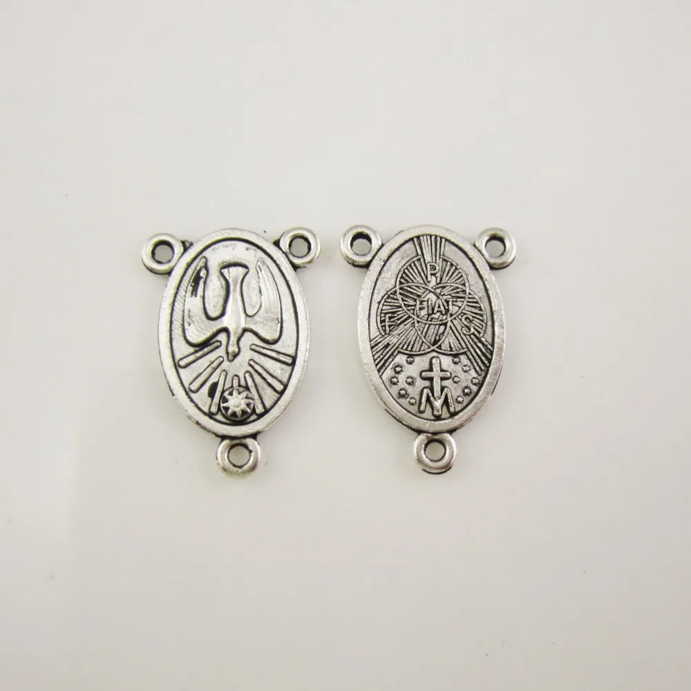 100 шт. мир голубь подвески соединитель три части четки центральный элемент|centerpiece candelabra|pendant stonependant silver |