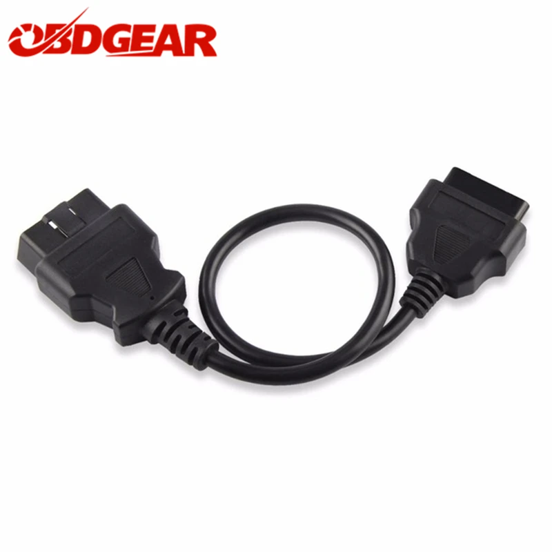 OBD2 16 контактный Удлинительный кабель 30 см Диагностический OBDII адаптер для