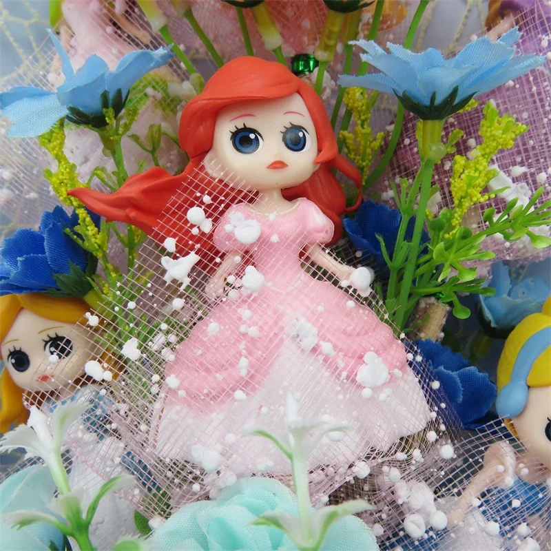 Прекрасный принцесса игрушки мультфильм букет Подарочная коробка с искусственными цветами творческие подарки для выпускного/День рождения/Валентина