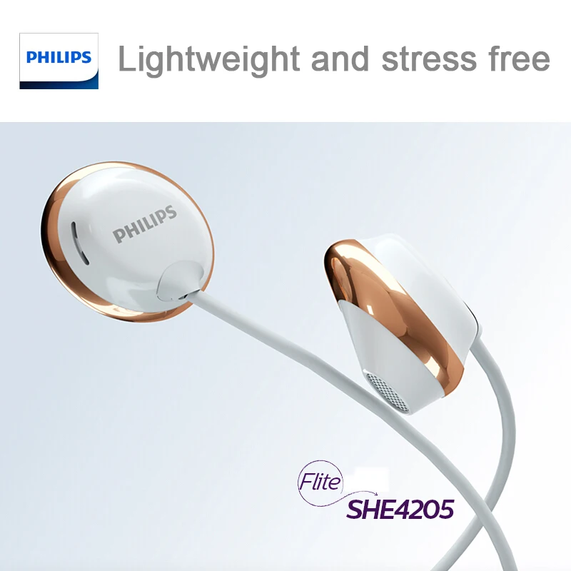 Оригинальные Проводные Наушники Philips SHE4205 с наушниками-вкладышами, спортивные наушники с микрофоном для Galaxy S9 S9 Plus, официальная проверка