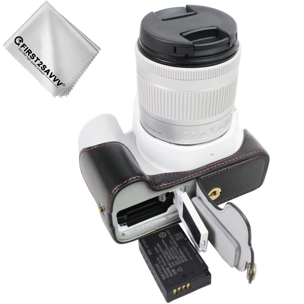 Чехол для цифровой камеры из искусственной кожи с ремешком для Canon EOS 200D 250D Rebel SL2 SL3 KISS X9 18-55 мм