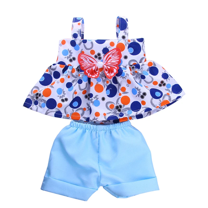 Платье-бабочка + шорты Одежда для кукол 18 дюймов американская кукла 43 см Детская