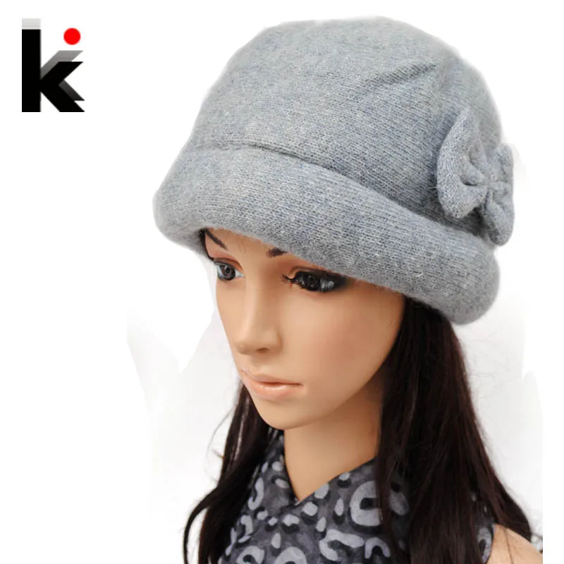 Free shopping 2018 Fashion wool Winter hats for women winter cap thickening thermal knitted hat female caps | Аксессуары для