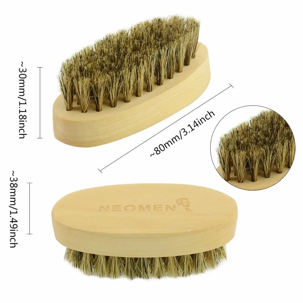 Beard Mustache Brush Comb Gift Kit For Men Care Boar Bristle Hair Shave Unique Groomsmen Gifts | Красота и здоровье