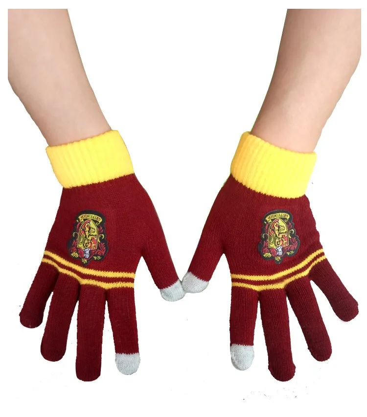 Перчатки Gryffindor Slytherin Hufflepuff Ravenclaw 2019 зимние теплые перчатки для сенсорного экрана