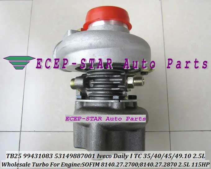 Турбокомпрессор TB2509 466974 466974-5010S 466974-0001 98478057 для IVECO Daily I 35 10 40 45 8140.27.2700 49 л |