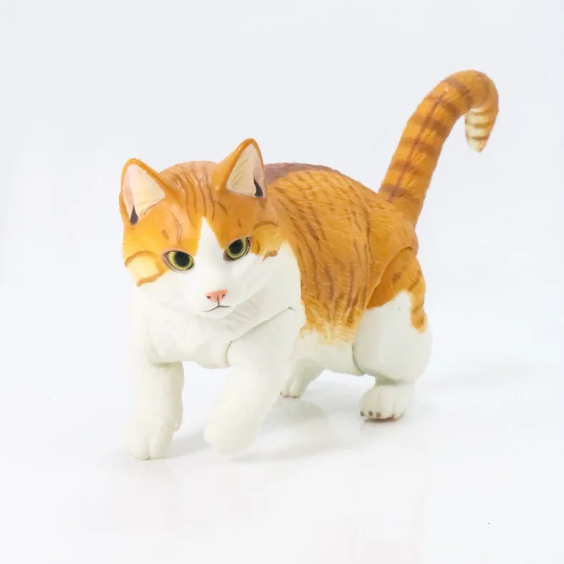 Kawaii Japanese Felis Silvestris Catus Cute Cat BJD ПВХ фигурка модель игрушки 10 см|Игровые фигурки и