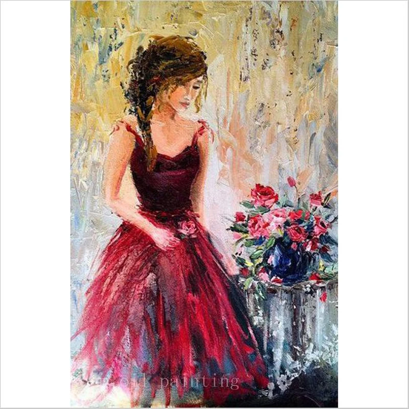 Ручная роспись Современный художественный нож картина маслом романтическая