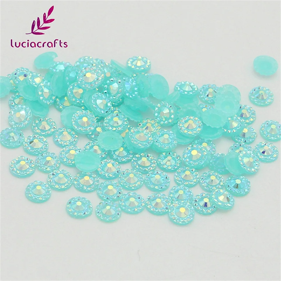 Lucia crafts 144 шт/288 шт 5 мм варианты нескольких цветов блеск Подсолнух смолы дрель плоская задняя часть шарика украшения G0209