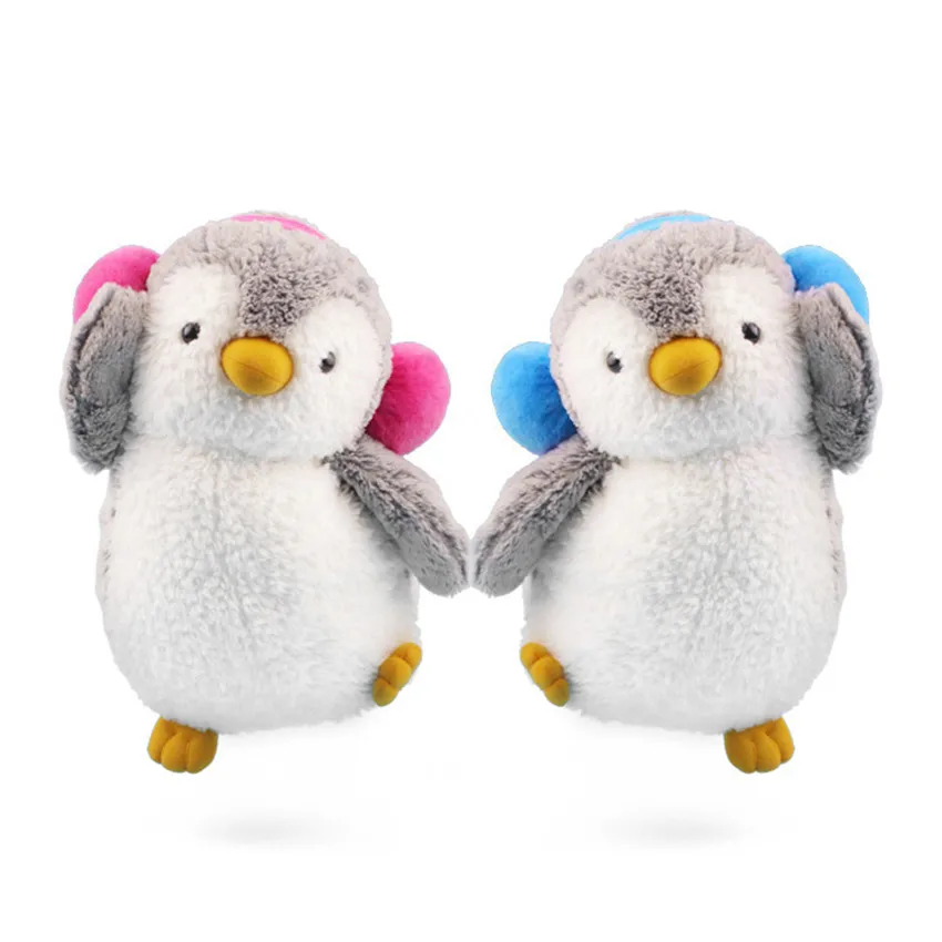 

1pc 25/35cm Kawaii Couple Penguin Plush Stuffed Toy Doll Penguins with Earmuffs for Children Kids Baby Funny Doll Pillow